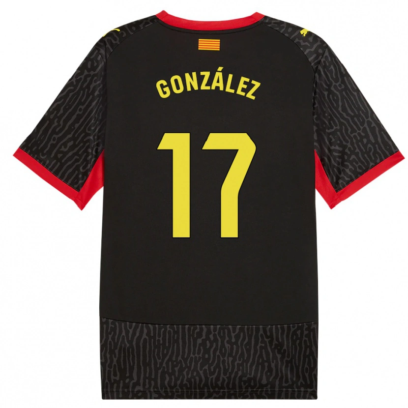 Danxen Femme Maillot Javi González #17 Noir Jaune Rouge Tenues Extérieur 2026/27 T-Shirt