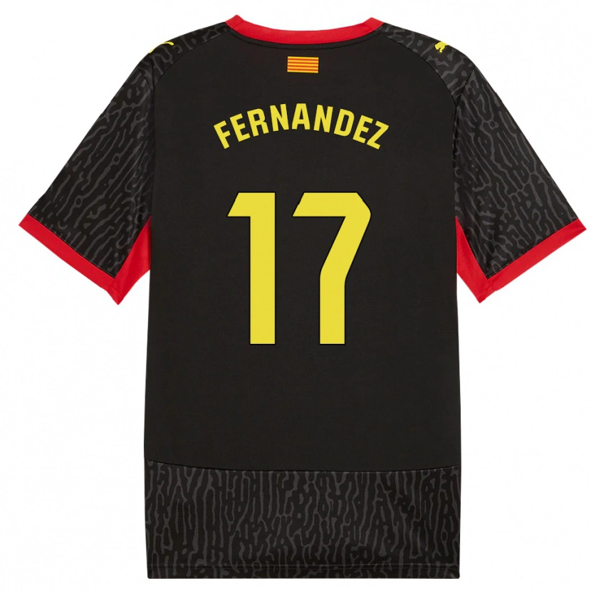Danxen Femme Maillot Daniel Fernández #17 Noir Jaune Rouge Tenues Extérieur 2026/27 T-Shirt