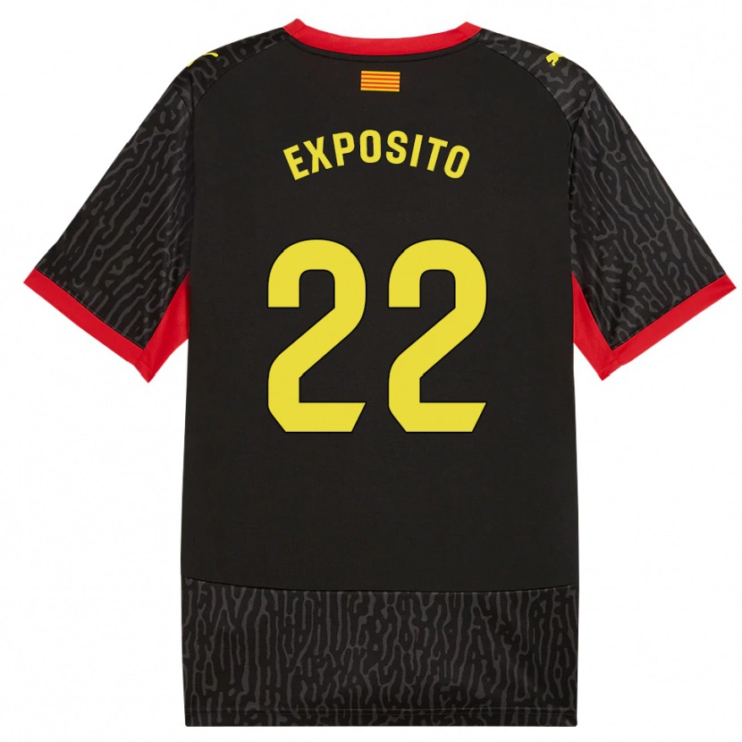 Danxen Femme Maillot Samu Exposito #22 Noir Jaune Rouge Tenues Extérieur 2026/27 T-Shirt