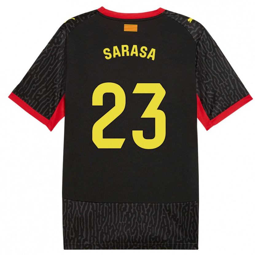 Danxen Femme Maillot Javi Sarasa #23 Noir Jaune Rouge Tenues Extérieur 2026/27 T-Shirt
