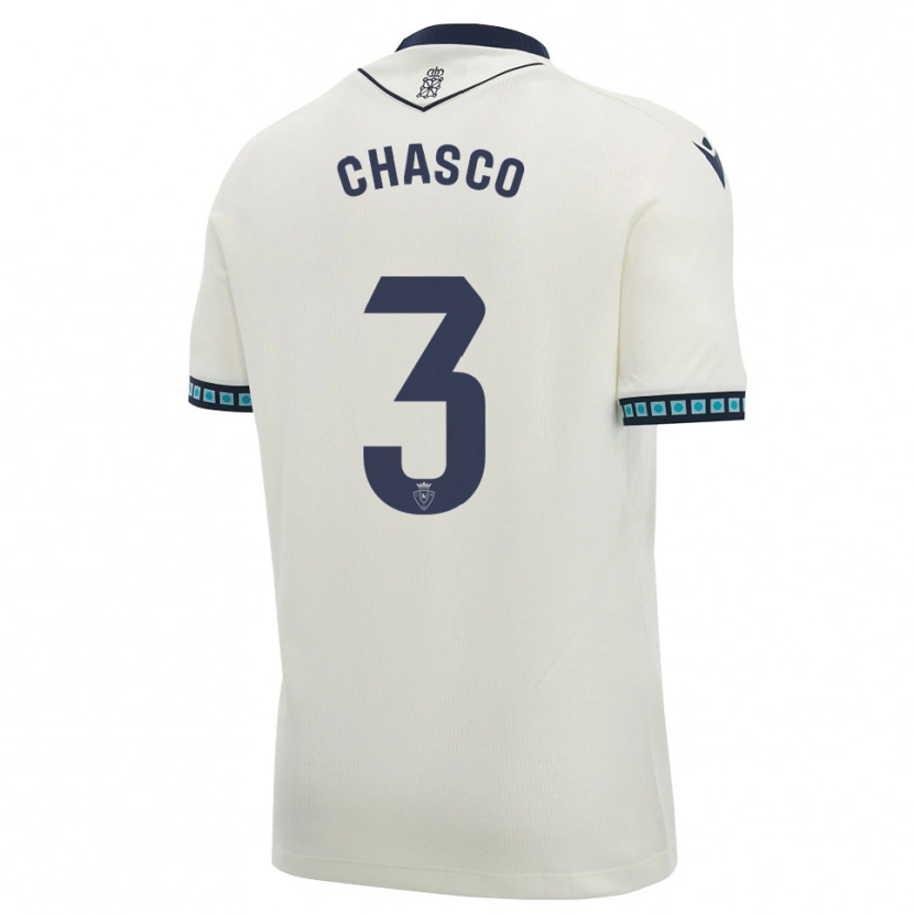Danxen Femme Maillot Raúl Chasco #3 Blanc Noir Bleu Ciel Clair Tenues Extérieur 2026/27 T-Shirt