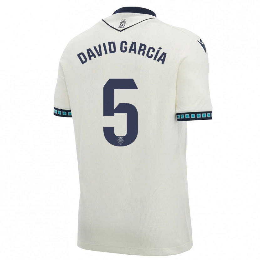 Danxen Femme Maillot David García #5 Blanc Noir Bleu Ciel Clair Tenues Extérieur 2026/27 T-Shirt