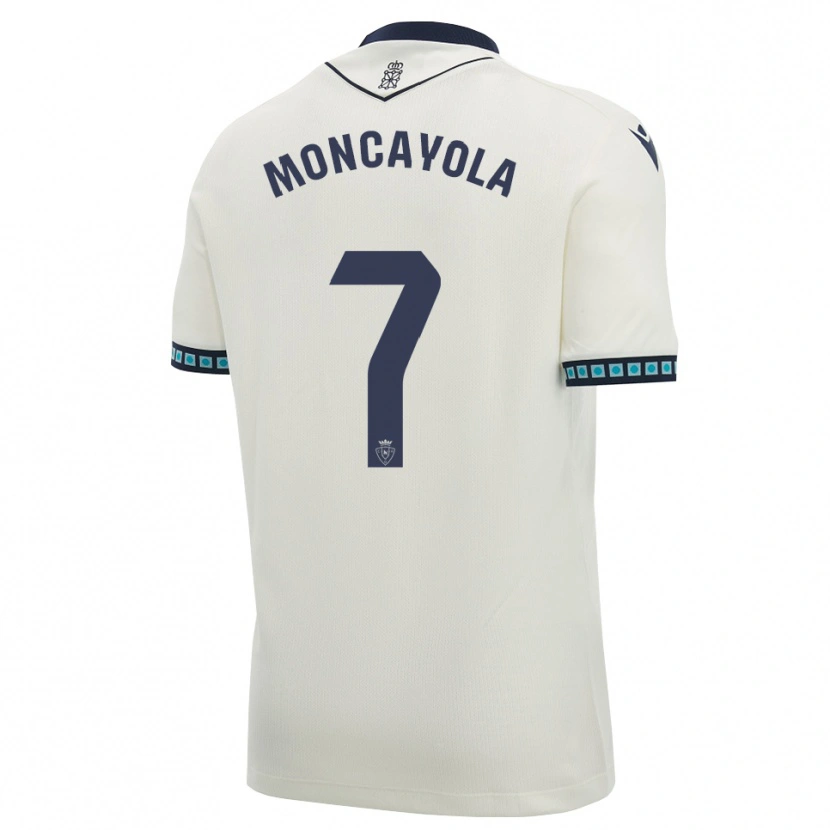 Danxen Femme Maillot Jon Moncayola #7 Blanc Noir Bleu Ciel Clair Tenues Extérieur 2026/27 T-Shirt