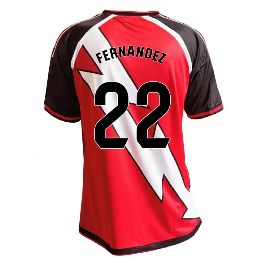 Danxen Femme Maillot Pelayo Fernández #22 Rouge Noir Blanc Tenues Extérieur 2026/27 T-Shirt
