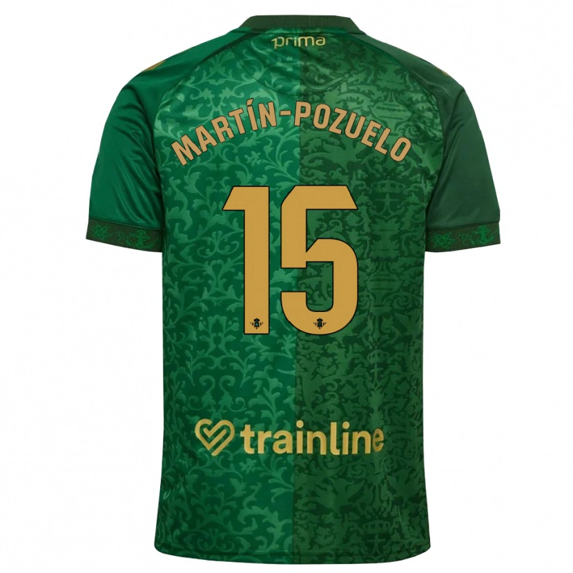Danxen Femme Maillot Esther Martín-Pozuelo #15 Vert Forêt Doré Foncé Tenues Extérieur 2026/27 T-Shirt