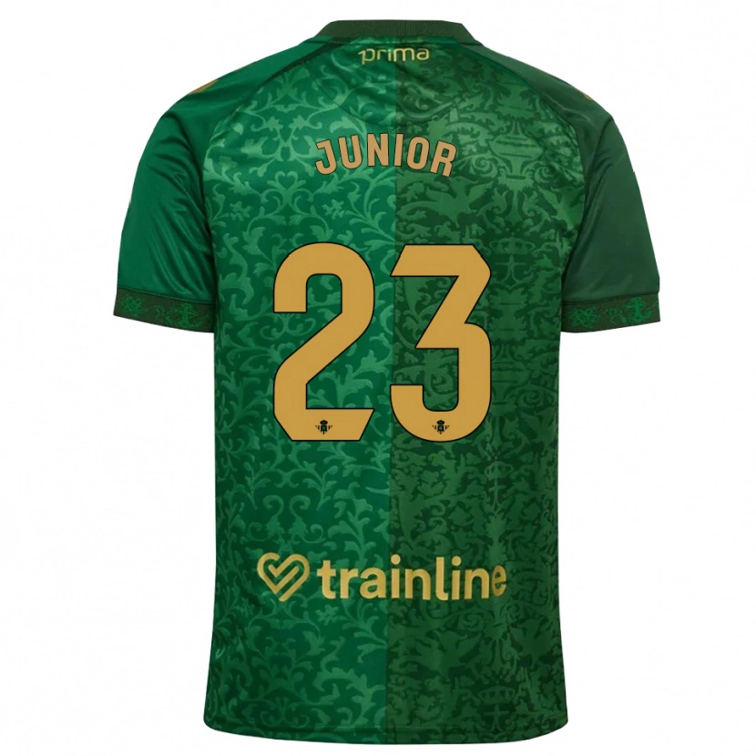 Danxen Femme Maillot Junior Firpo #23 Vert Forêt Doré Foncé Tenues Extérieur 2026/27 T-Shirt