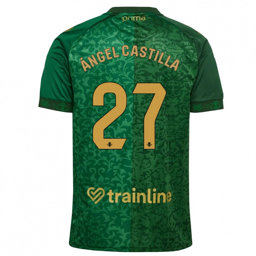 Danxen Femme Maillot Miguel Ángel Castilla #27 Vert Forêt Doré Foncé Tenues Extérieur 2026/27 T-Shirt