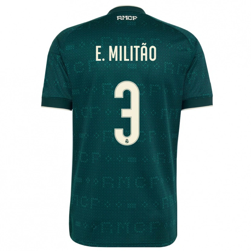 Danxen Femme Maillot Éder Militão #3 Gris Ardoise Foncé Blanc Tenues Extérieur 2026/27 T-Shirt