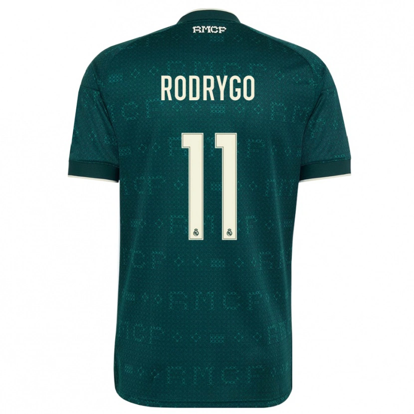 Danxen Femme Maillot Rodrygo Silva De Goes #11 Gris Ardoise Foncé Blanc Tenues Extérieur 2026/27 T-Shirt