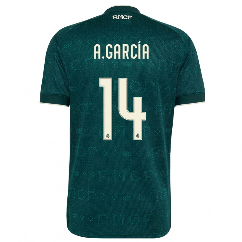 Danxen Femme Maillot Aimar García #14 Gris Ardoise Foncé Blanc Tenues Extérieur 2026/27 T-Shirt