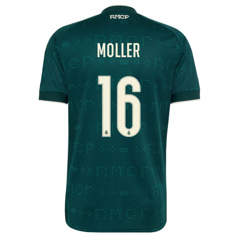 Danxen Femme Maillot Caroline Moller #16 Gris Ardoise Foncé Blanc Tenues Extérieur 2026/27 T-Shirt