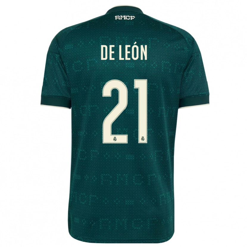 Danxen Femme Maillot Jeremy De León #21 Gris Ardoise Foncé Blanc Tenues Extérieur 2026/27 T-Shirt