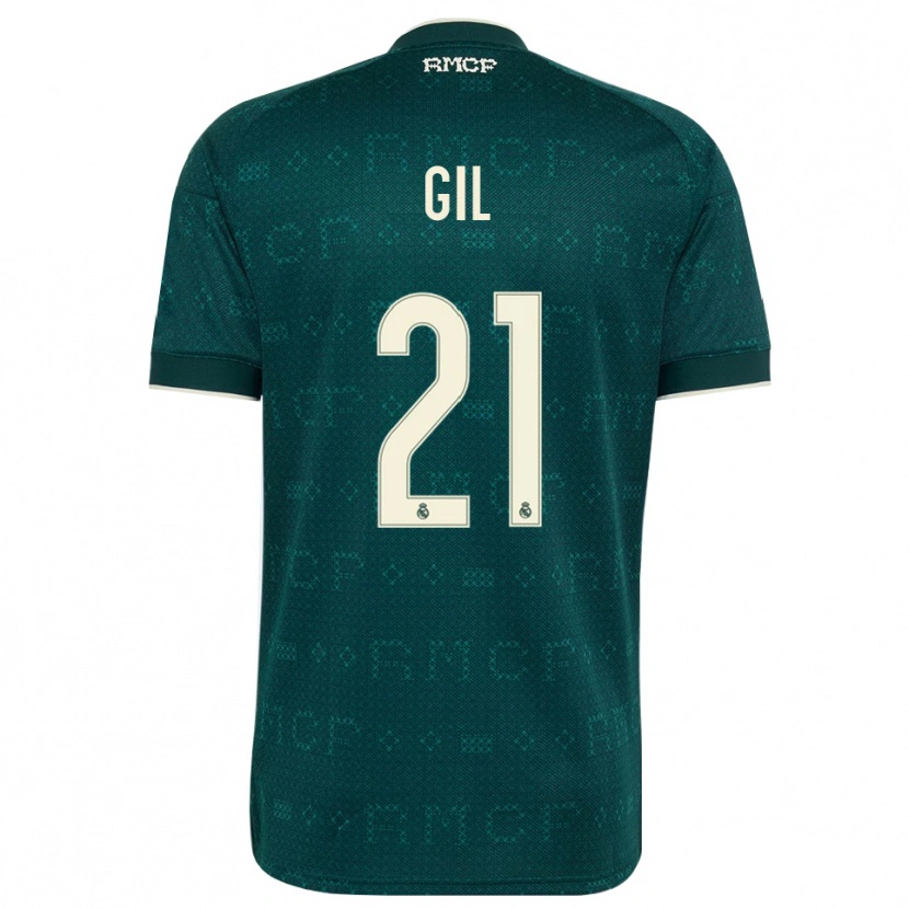 Danxen Femme Maillot Iker Gil #21 Gris Ardoise Foncé Blanc Tenues Extérieur 2026/27 T-Shirt