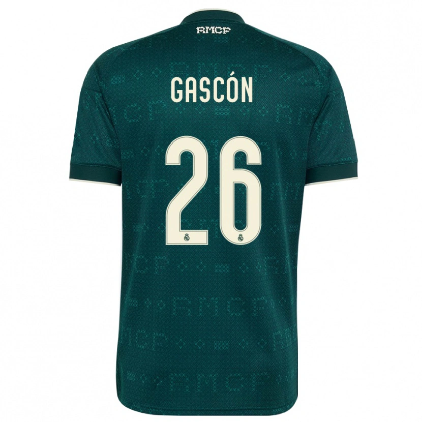 Danxen Femme Maillot Ignacio Gascón #26 Gris Ardoise Foncé Blanc Tenues Extérieur 2026/27 T-Shirt