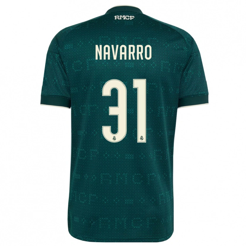 Danxen Femme Maillot Javi Navarro #31 Gris Ardoise Foncé Blanc Tenues Extérieur 2026/27 T-Shirt