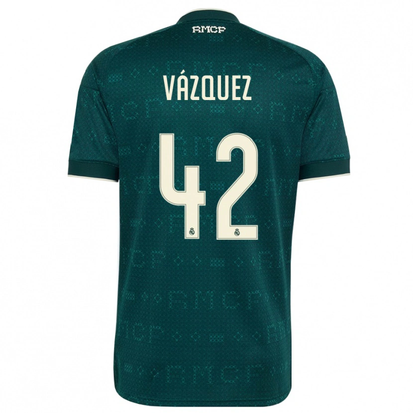 Danxen Femme Maillot Erik Vázquez #42 Gris Ardoise Foncé Blanc Tenues Extérieur 2026/27 T-Shirt