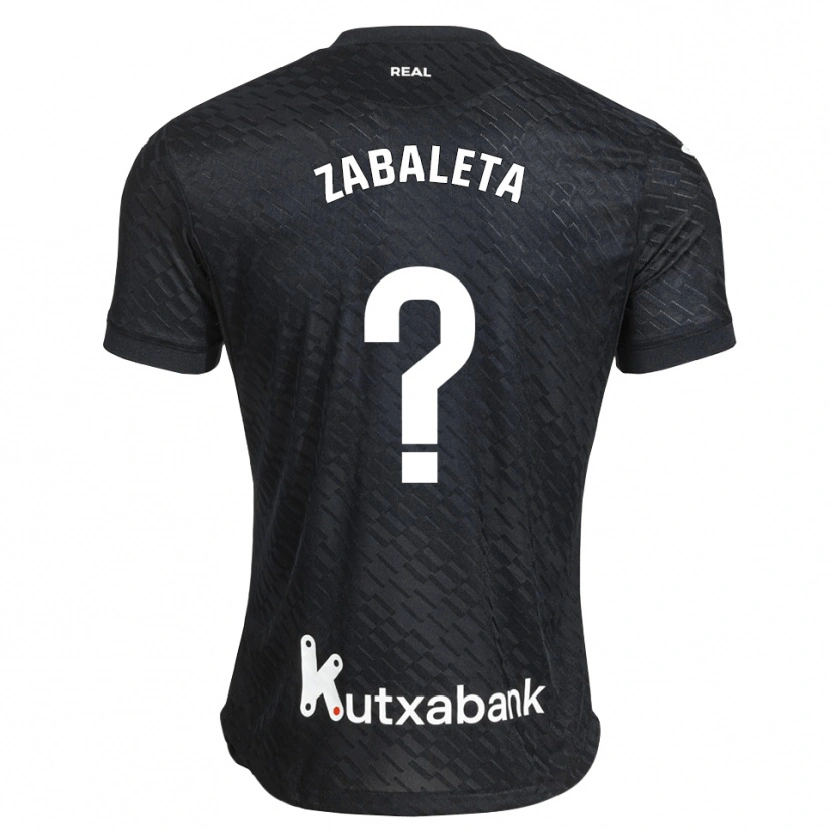 Danxen Femme Maillot Unax Zabaleta #0 Noir Blanc Tenues Extérieur 2026/27 T-Shirt