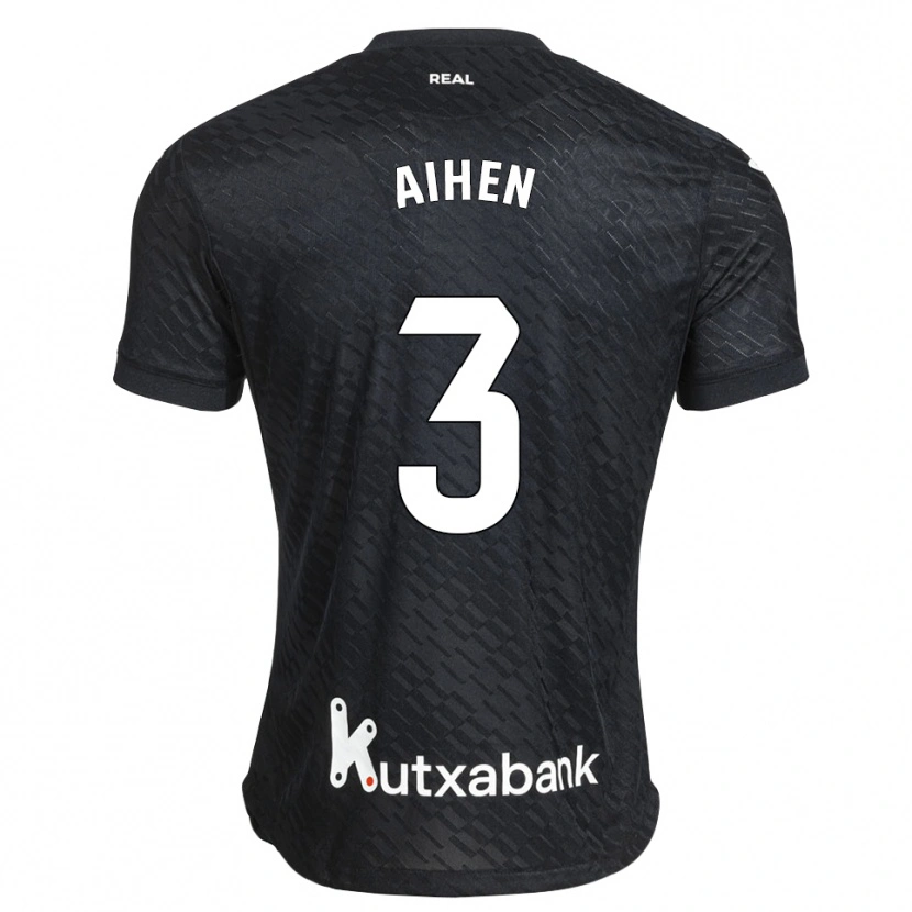 Danxen Femme Maillot Aihen Muñoz #3 Noir Blanc Tenues Extérieur 2026/27 T-Shirt