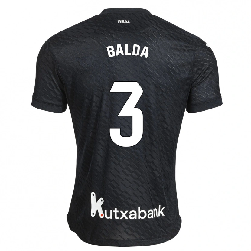 Danxen Femme Maillot Jon Balda #3 Noir Blanc Tenues Extérieur 2026/27 T-Shirt