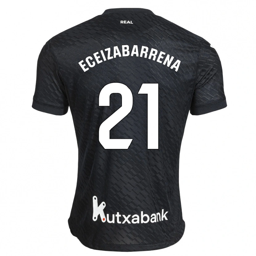 Danxen Femme Maillot Jon Eceizabarrena #21 Noir Blanc Tenues Extérieur 2026/27 T-Shirt