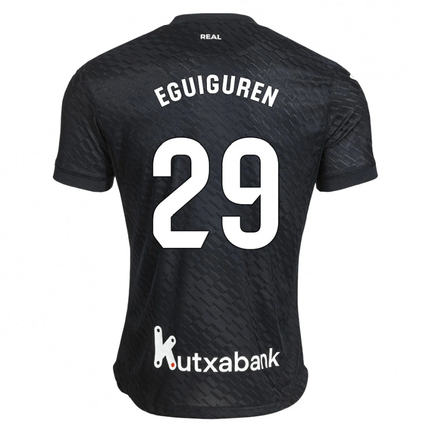 Danxen Femme Maillot Intza Eguiguren Beraza #29 Noir Blanc Tenues Extérieur 2026/27 T-Shirt