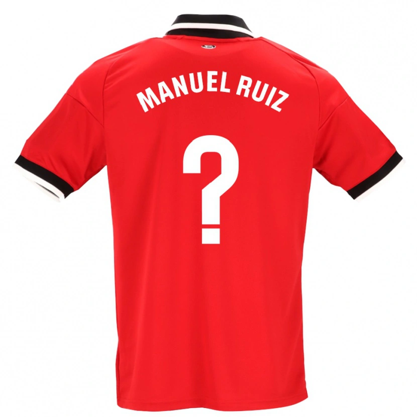 Danxen Femme Maillot José Manuel Ruiz #0 Noir Blanc Rouge Tenues Extérieur 2026/27 T-Shirt