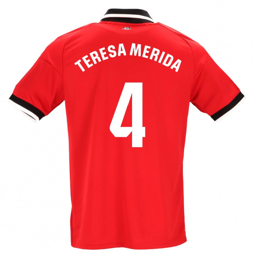 Danxen Femme Maillot Teresa Merida #4 Noir Blanc Rouge Tenues Extérieur 2026/27 T-Shirt