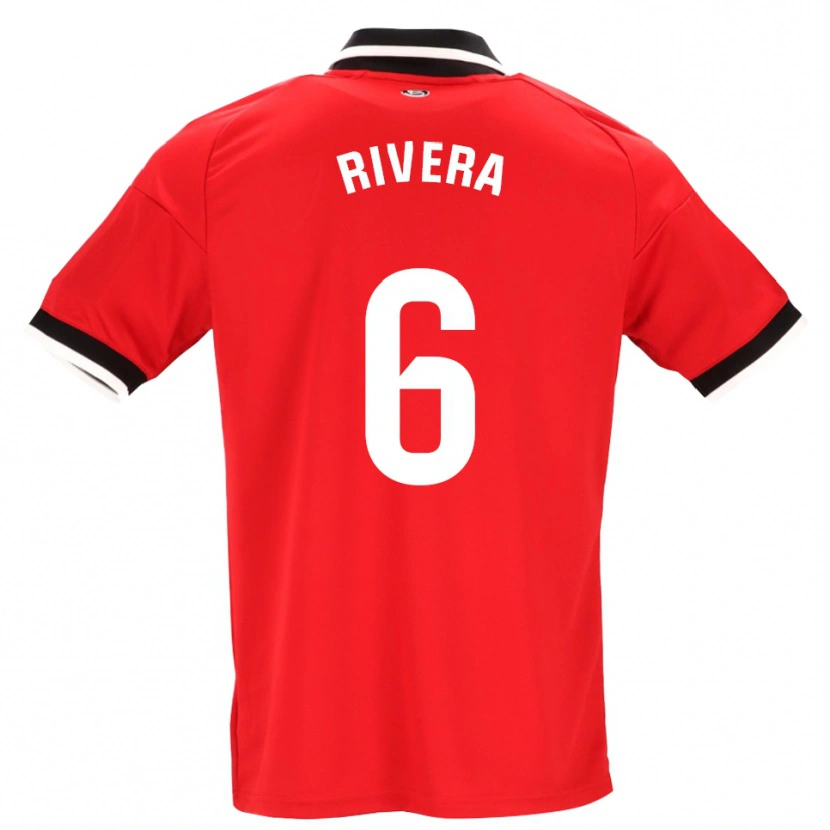 Danxen Femme Maillot Pablo Rivera #6 Noir Blanc Rouge Tenues Extérieur 2026/27 T-Shirt