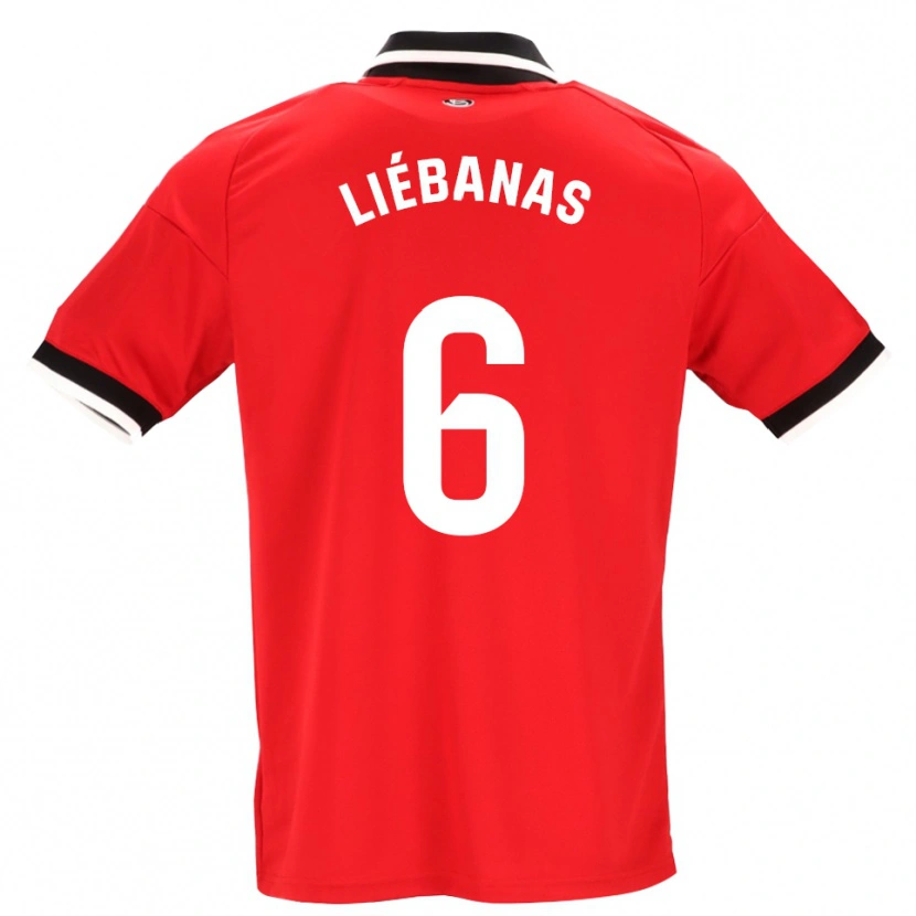 Danxen Femme Maillot José Manuel Liébanas #6 Noir Blanc Rouge Tenues Extérieur 2026/27 T-Shirt
