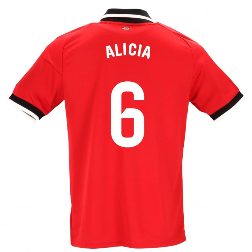 Danxen Femme Maillot Alicia Redondo #6 Noir Blanc Rouge Tenues Extérieur 2026/27 T-Shirt