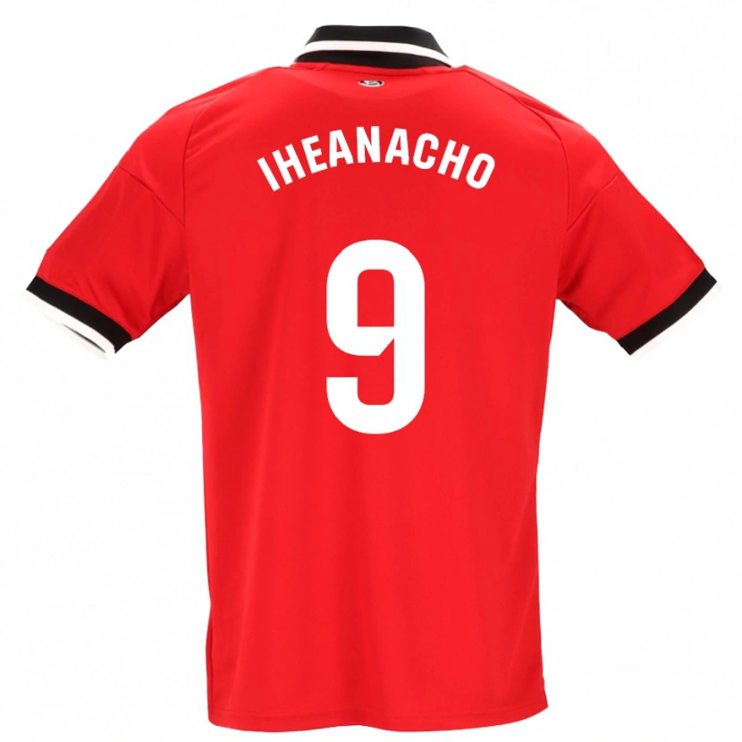 Danxen Femme Maillot Kelechi Iheanacho #9 Noir Blanc Rouge Tenues Extérieur 2026/27 T-Shirt