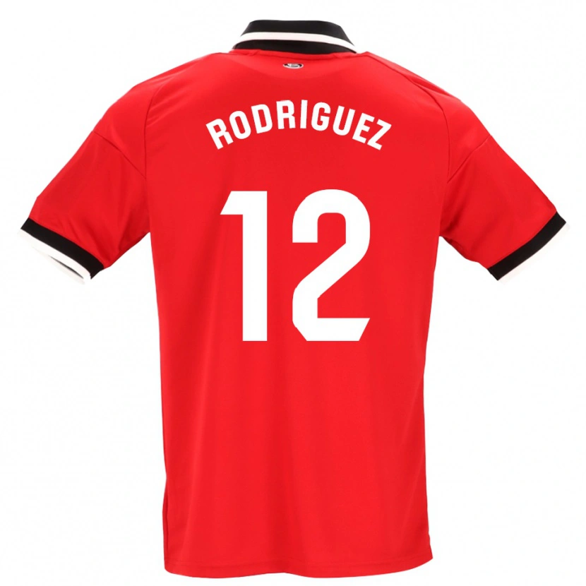 Danxen Femme Maillot Lucía María Rodríguez Herrero #12 Noir Blanc Rouge Tenues Extérieur 2026/27 T-Shirt