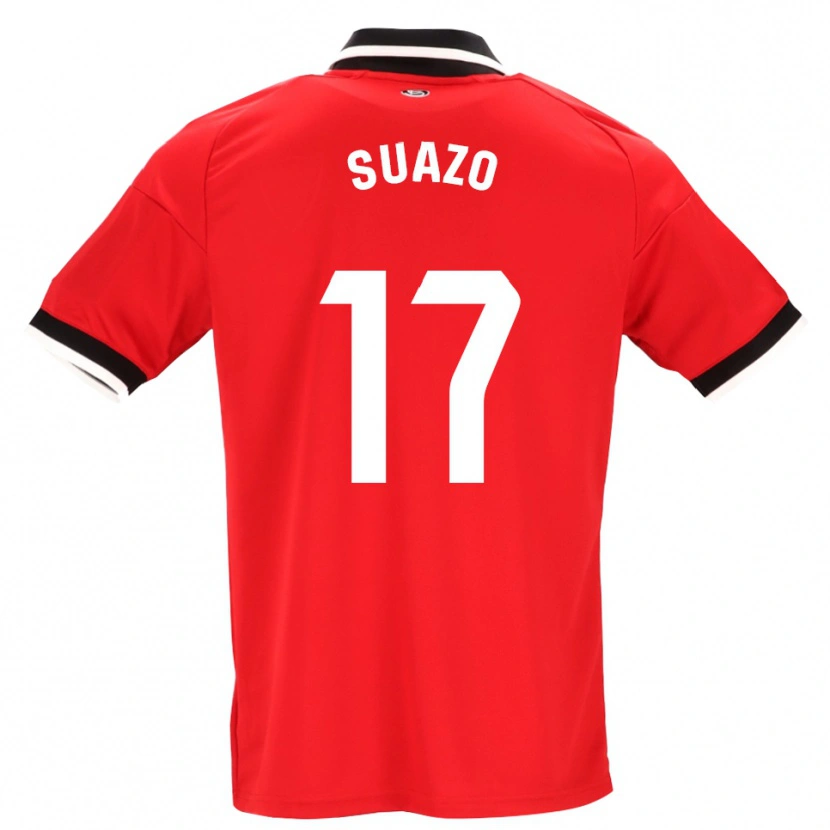 Danxen Femme Maillot Gabriel Suazo #17 Noir Blanc Rouge Tenues Extérieur 2026/27 T-Shirt