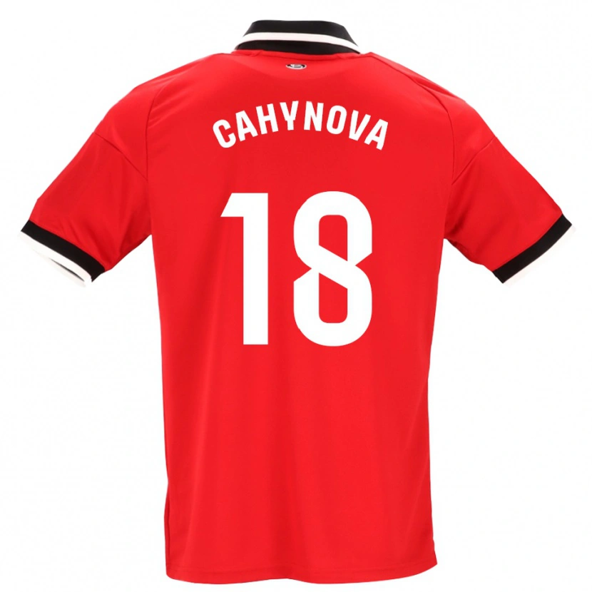 Danxen Femme Maillot Klara Cahynova #18 Noir Blanc Rouge Tenues Extérieur 2026/27 T-Shirt