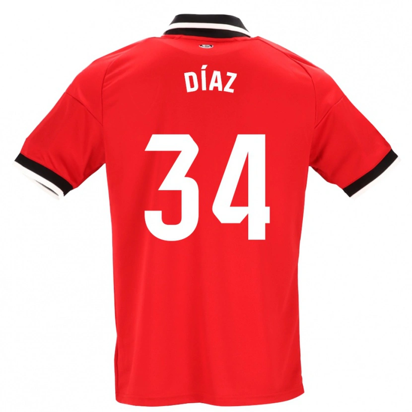 Danxen Femme Maillot Mario Díaz #34 Noir Blanc Rouge Tenues Extérieur 2026/27 T-Shirt