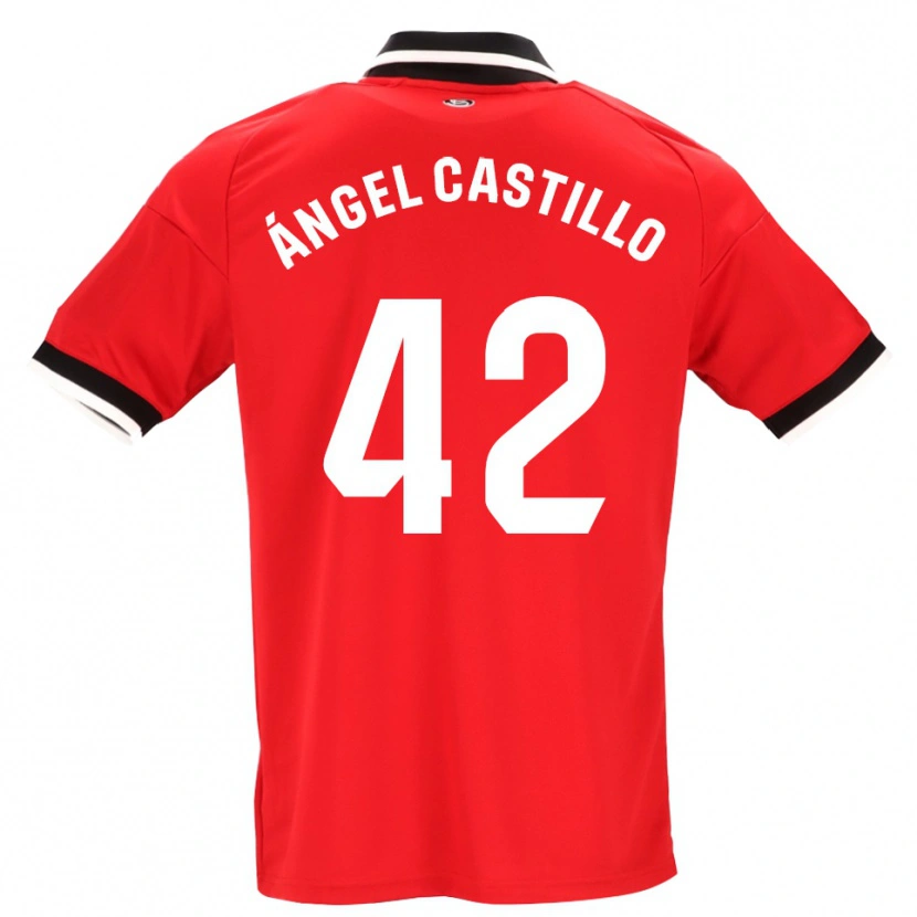 Danxen Femme Maillot Manuel Ángel Castillo #42 Noir Blanc Rouge Tenues Extérieur 2026/27 T-Shirt