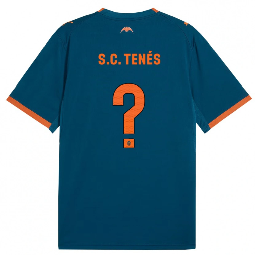 Danxen Femme Maillot Sergi Canós #0 Bleu Acier Orange Tenues Extérieur 2026/27 T-Shirt