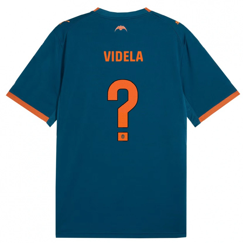 Danxen Femme Maillot Liam Videla #0 Bleu Acier Orange Tenues Extérieur 2026/27 T-Shirt