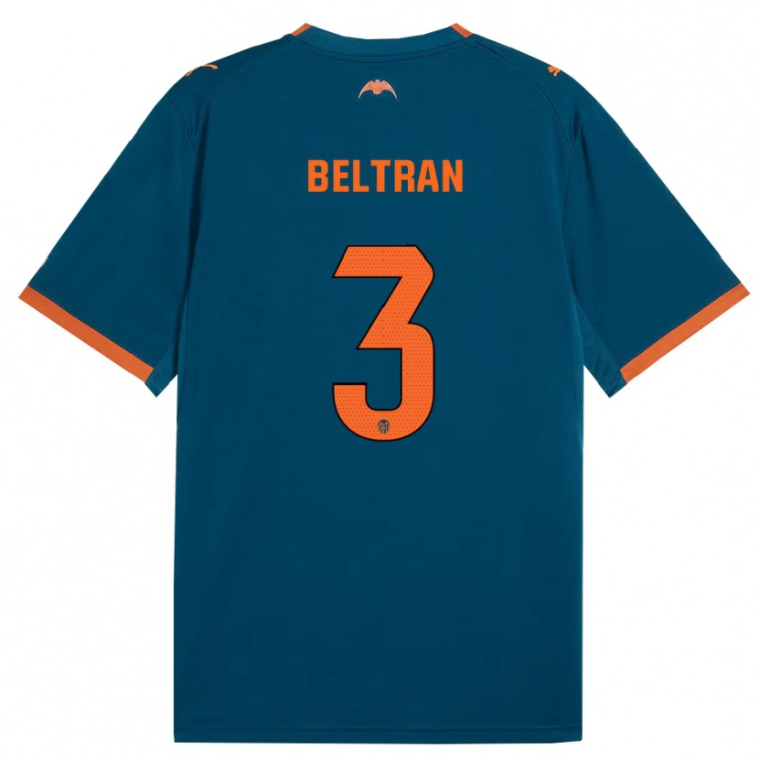 Danxen Femme Maillot Bea Beltran #3 Bleu Acier Orange Tenues Extérieur 2026/27 T-Shirt