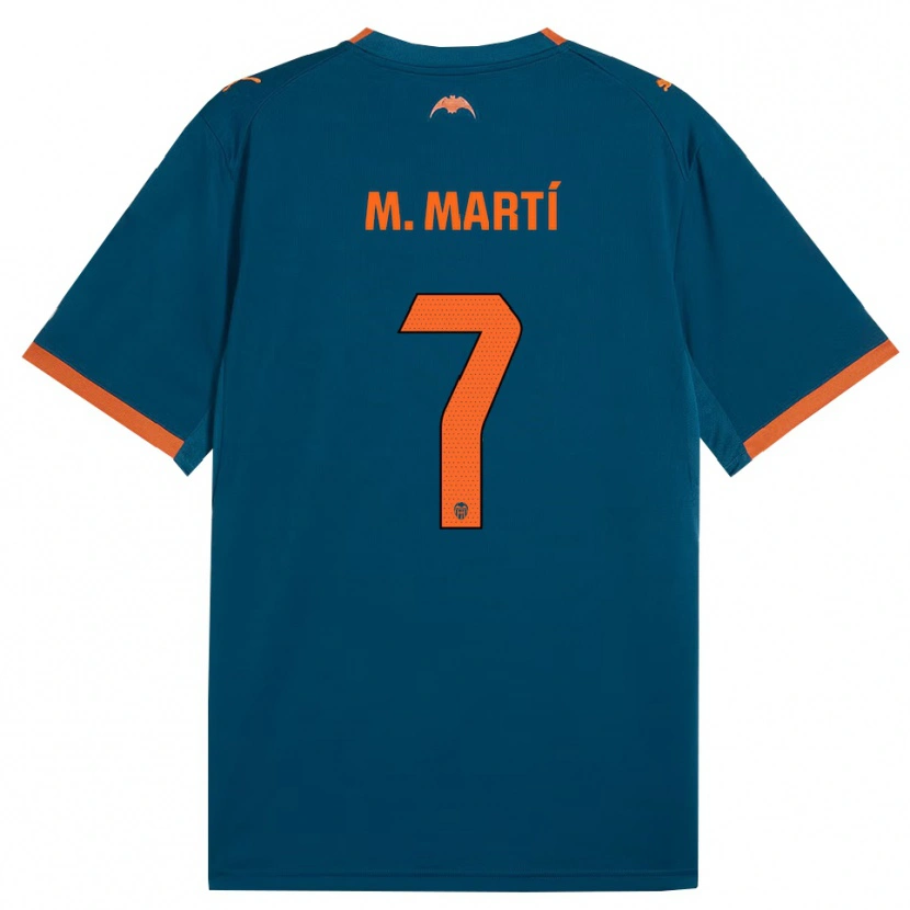 Danxen Femme Maillot Marina Martí #7 Bleu Acier Orange Tenues Extérieur 2026/27 T-Shirt