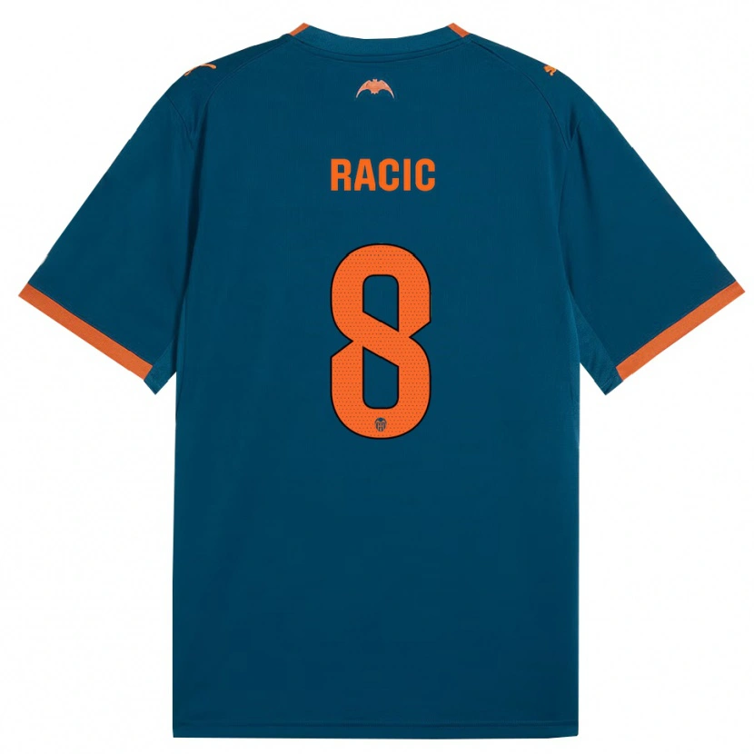 Danxen Femme Maillot Uros Racic #8 Bleu Acier Orange Tenues Extérieur 2026/27 T-Shirt