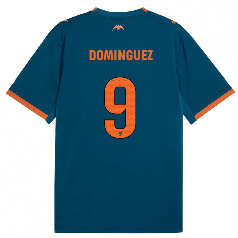 Danxen Femme Maillot Mario Dominguez #9 Bleu Acier Orange Tenues Extérieur 2026/27 T-Shirt