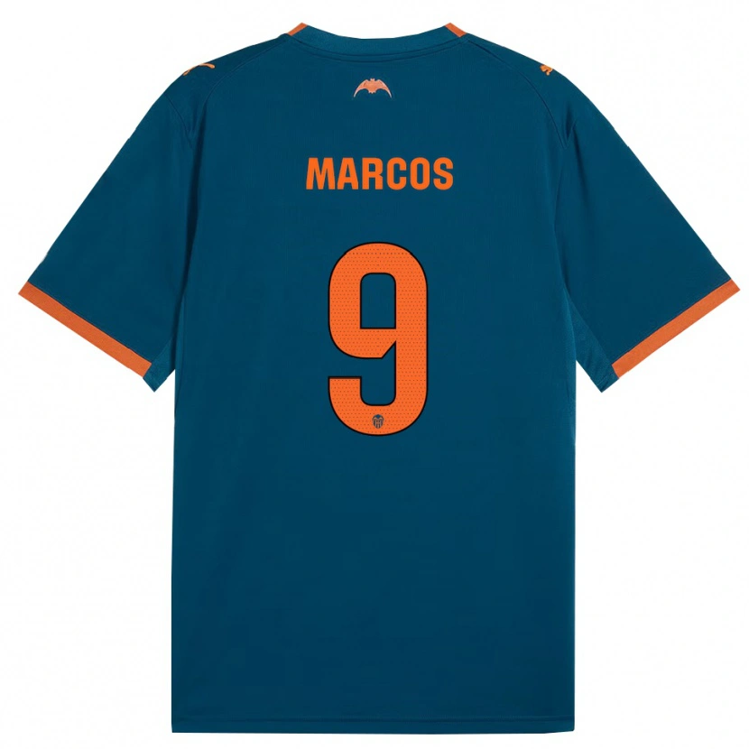 Danxen Femme Maillot Ana Marcos #9 Bleu Acier Orange Tenues Extérieur 2026/27 T-Shirt