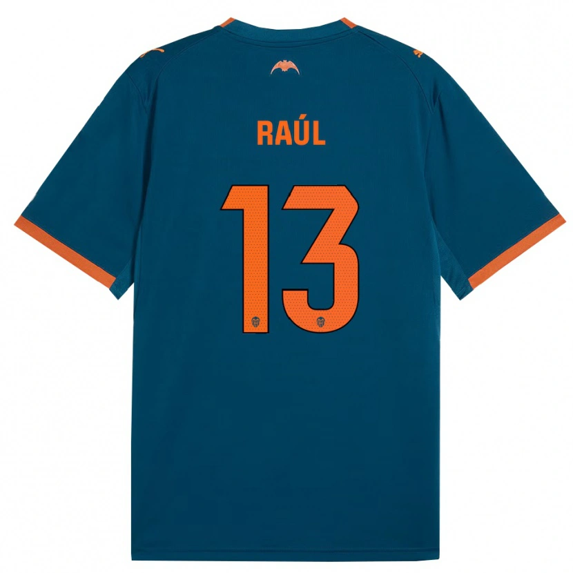 Danxen Femme Maillot Raúl Jiménez #13 Bleu Acier Orange Tenues Extérieur 2026/27 T-Shirt