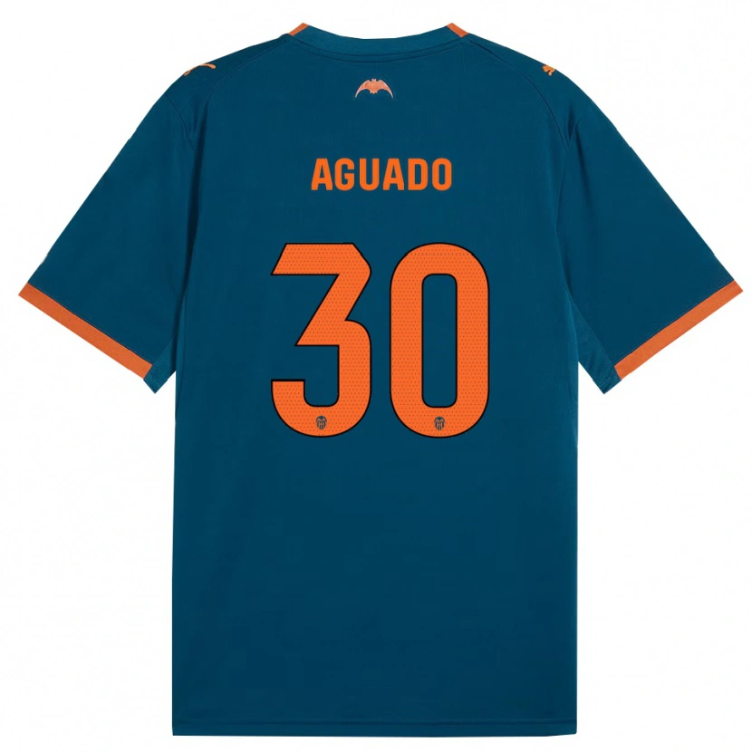 Danxen Femme Maillot Julia Aguado #30 Bleu Acier Orange Tenues Extérieur 2026/27 T-Shirt