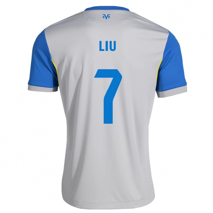 Danxen Femme Maillot Kaiyuan Liu #7 Bleu Dodger Gris Tenues Extérieur 2026/27 T-Shirt
