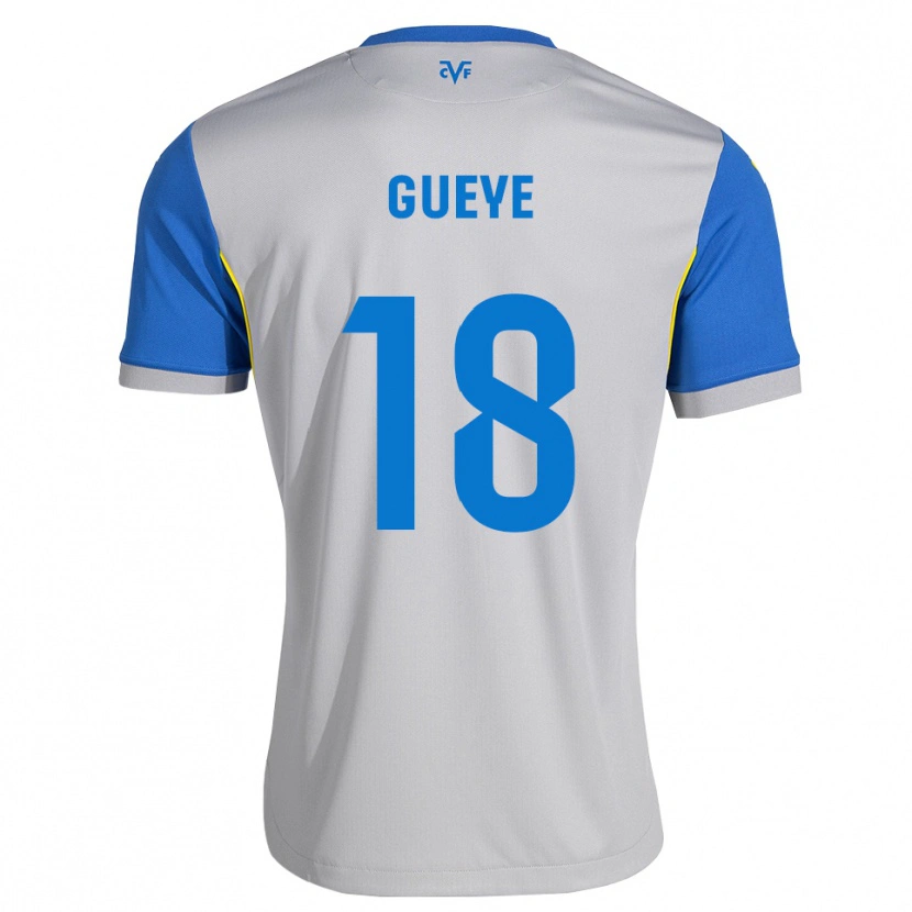 Danxen Femme Maillot Pape Gueye #18 Bleu Dodger Gris Tenues Extérieur 2026/27 T-Shirt
