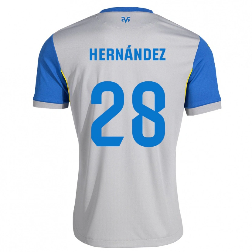 Danxen Femme Maillot Gerard Hernández #28 Bleu Dodger Gris Tenues Extérieur 2026/27 T-Shirt