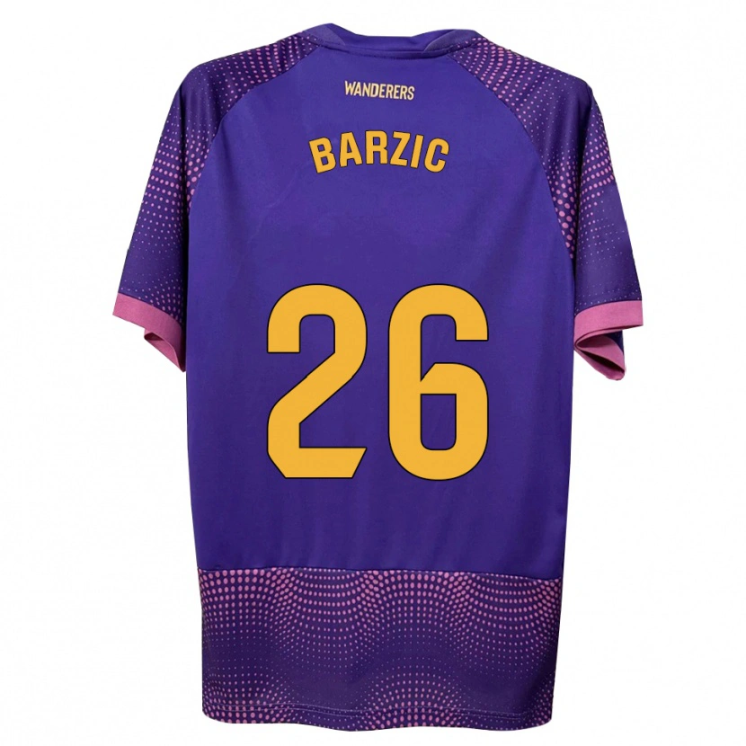 Danxen Femme Maillot Matia Barzic #26 Violet Blanc Rose Tenues Extérieur 2026/27 T-Shirt