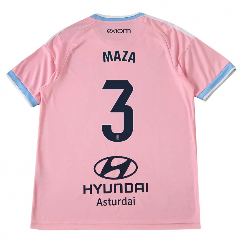 Danxen Femme Maillot Óscar Maza #3 Bleu Barbeau Rose Tenues Extérieur 2026/27 T-Shirt